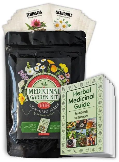 Medicinal Garden Kit, a box of ten non-GMO medicinal herb seed packets